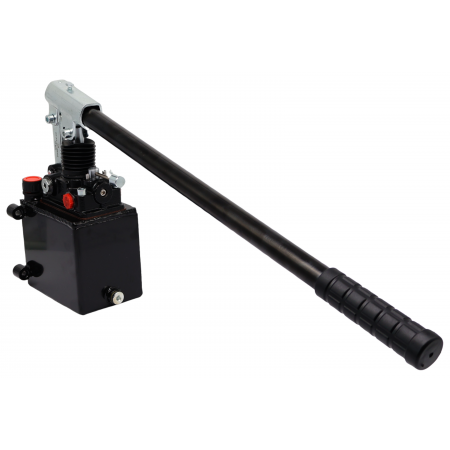 POMPA HYDRAULICZNA RĘCZNA DWUSTRONNA 25cm3 PRBD + ZBIORNIK 2L